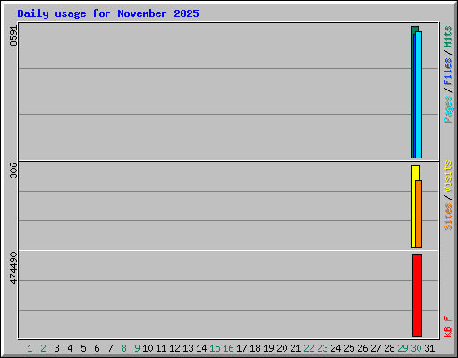 Daily usage for November 2025